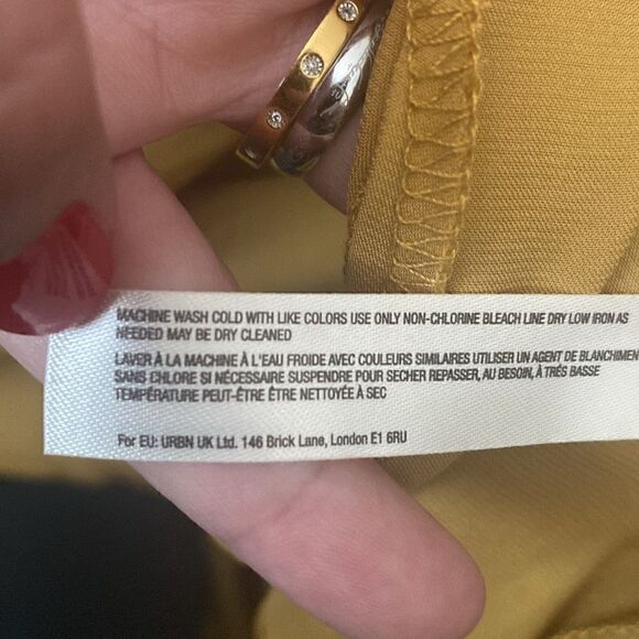 NWOT Free People x Revolve Good Company Cowl Neck Gold Slinky Satin Dress - Picture 10 of 13